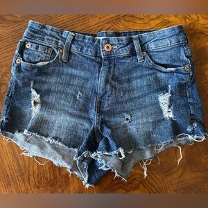 Celebrity Pink The Honey Distressed Blue Denim Shorts
